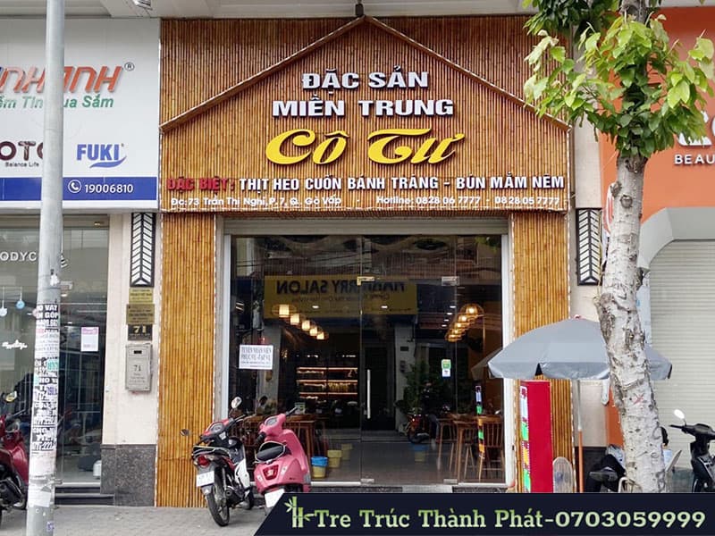 bảng hiệu bằng tre tại Tre Trúc Thành Phát