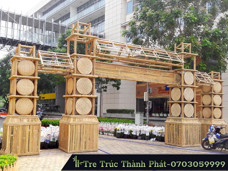 cổng chào bằng tre