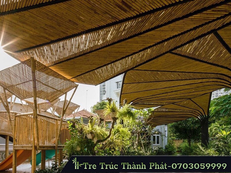 giá mái che bằng tre