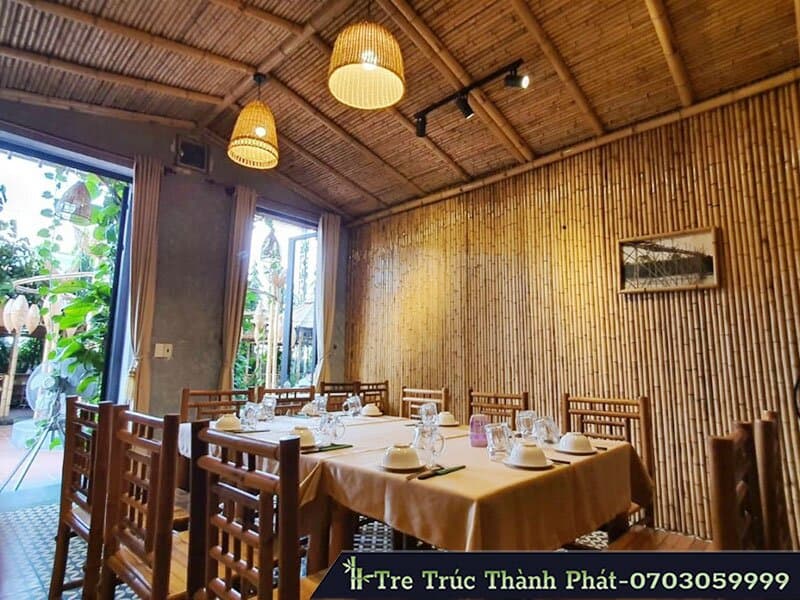 ốp mảng tường tre trúc