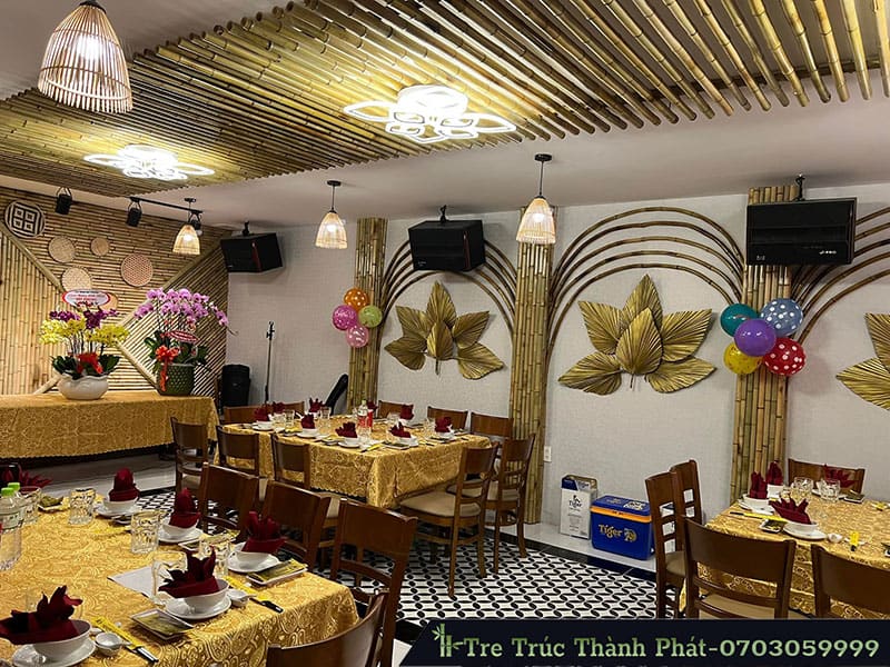 ốp tre trúc trang trí