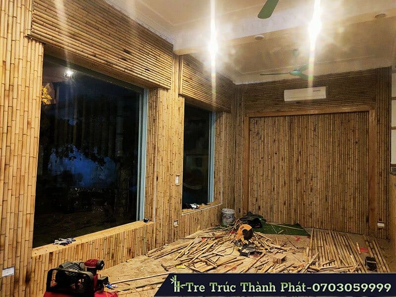 ốp tường tre