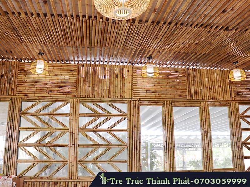 thi công ốp nội thất tre trúc