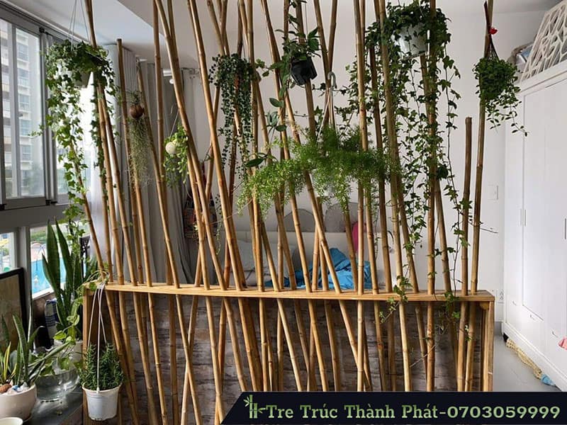 vách tre đan