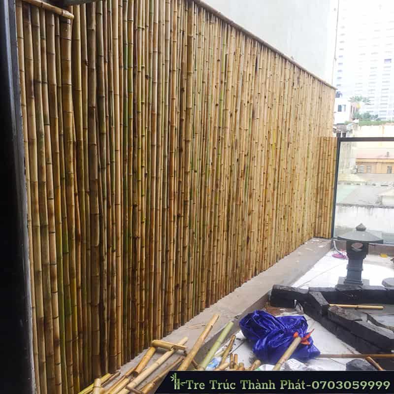 vách tre trang trí