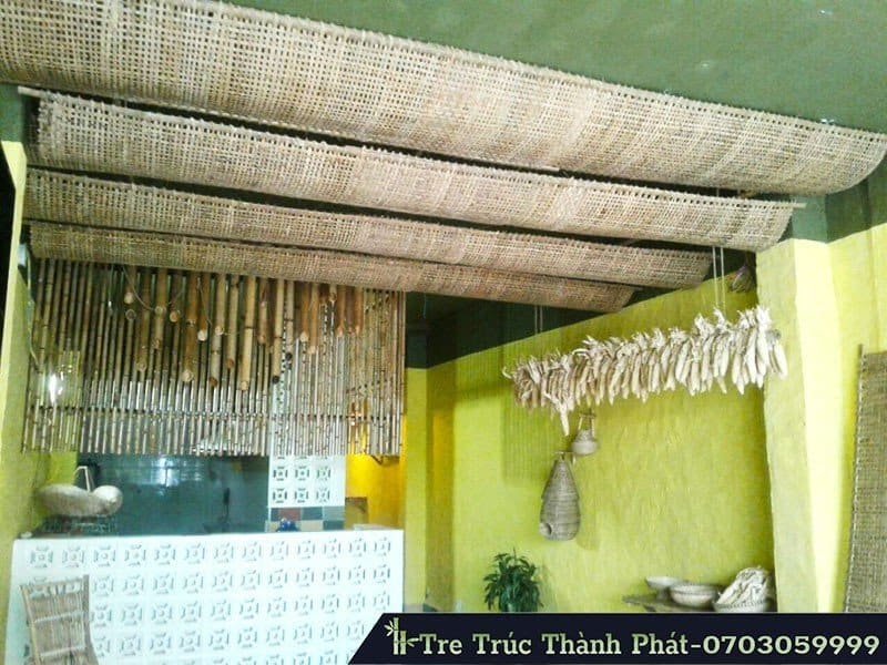 tấm phên tre trang trí