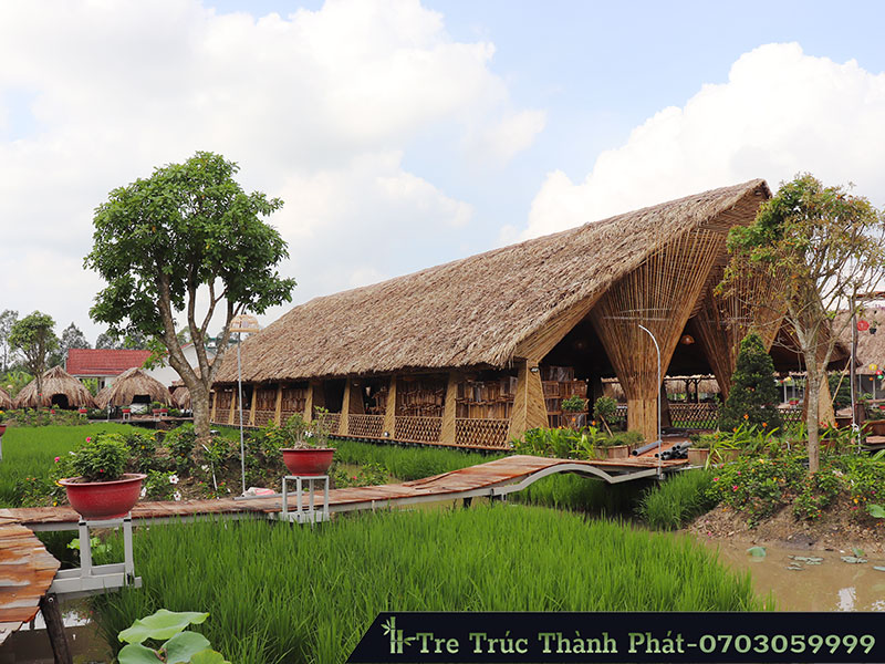 thiết kế nhà hàng bằng tre